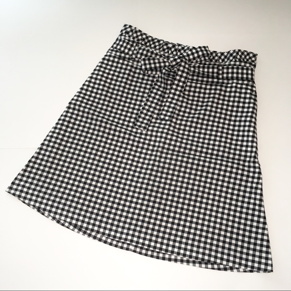 NWOT Cynthia Rowley Black & White Gingham  Skirt